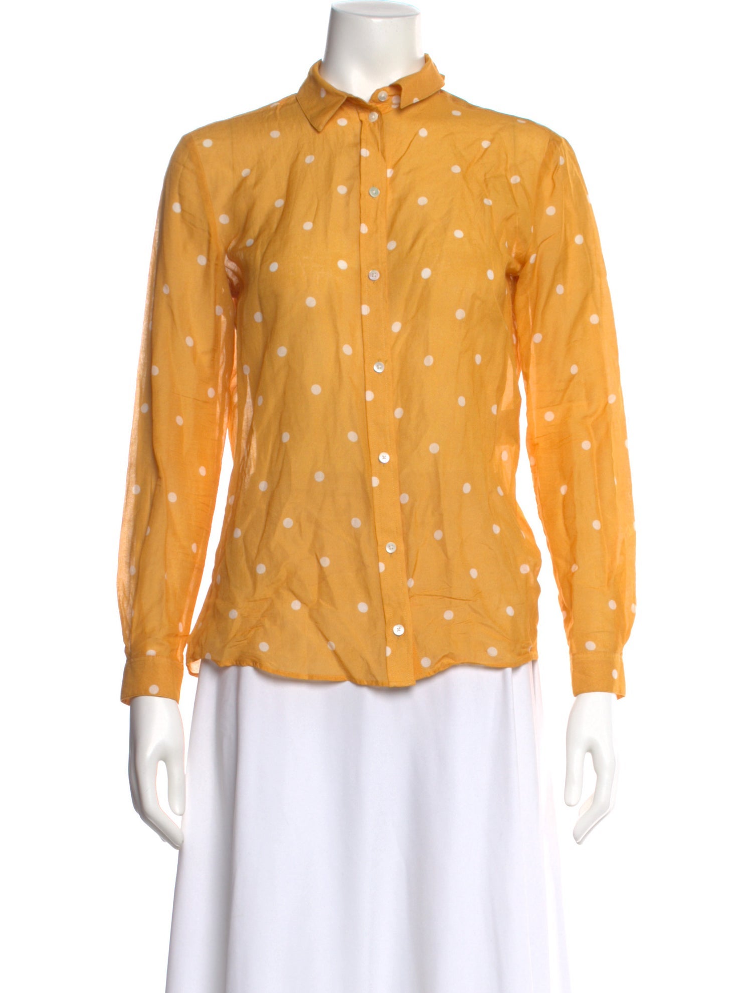 Sézane Polka Dot Print Long Sleeve Blouse