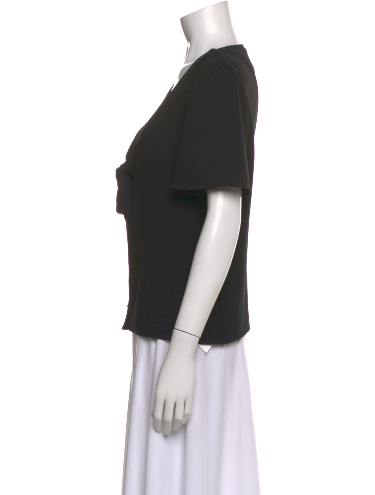 Sézane V-Neck Short Sleeve Blouse