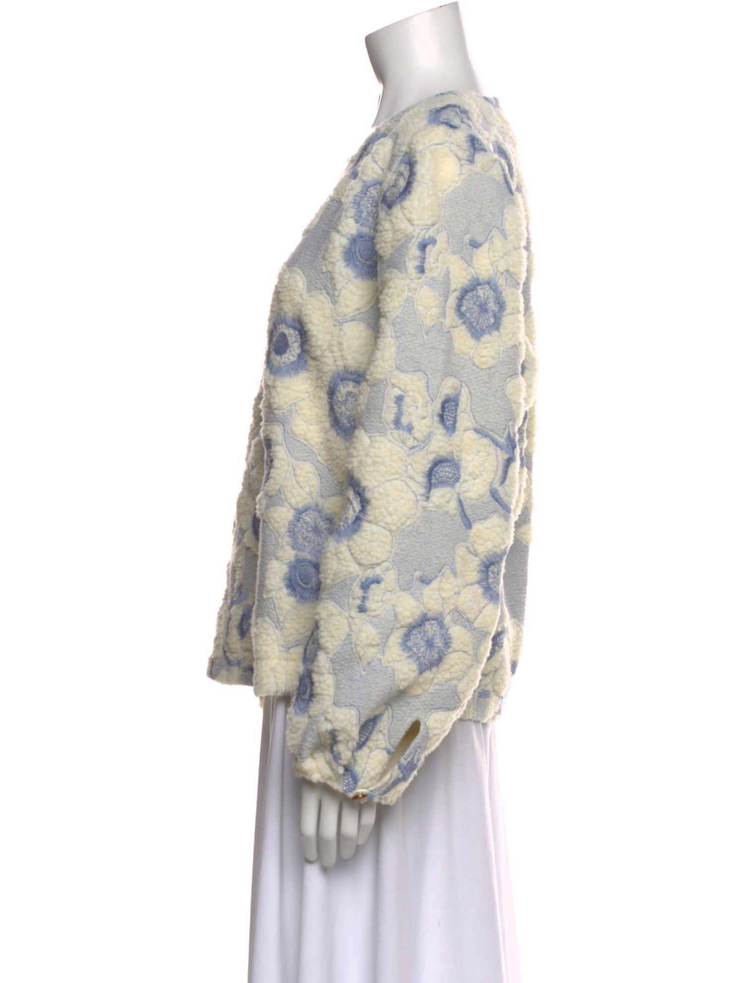 Sézane Floral Print Crew Neck Blouse