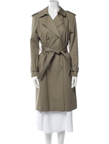 Pre-owned Sézane Trench Coat In Green
