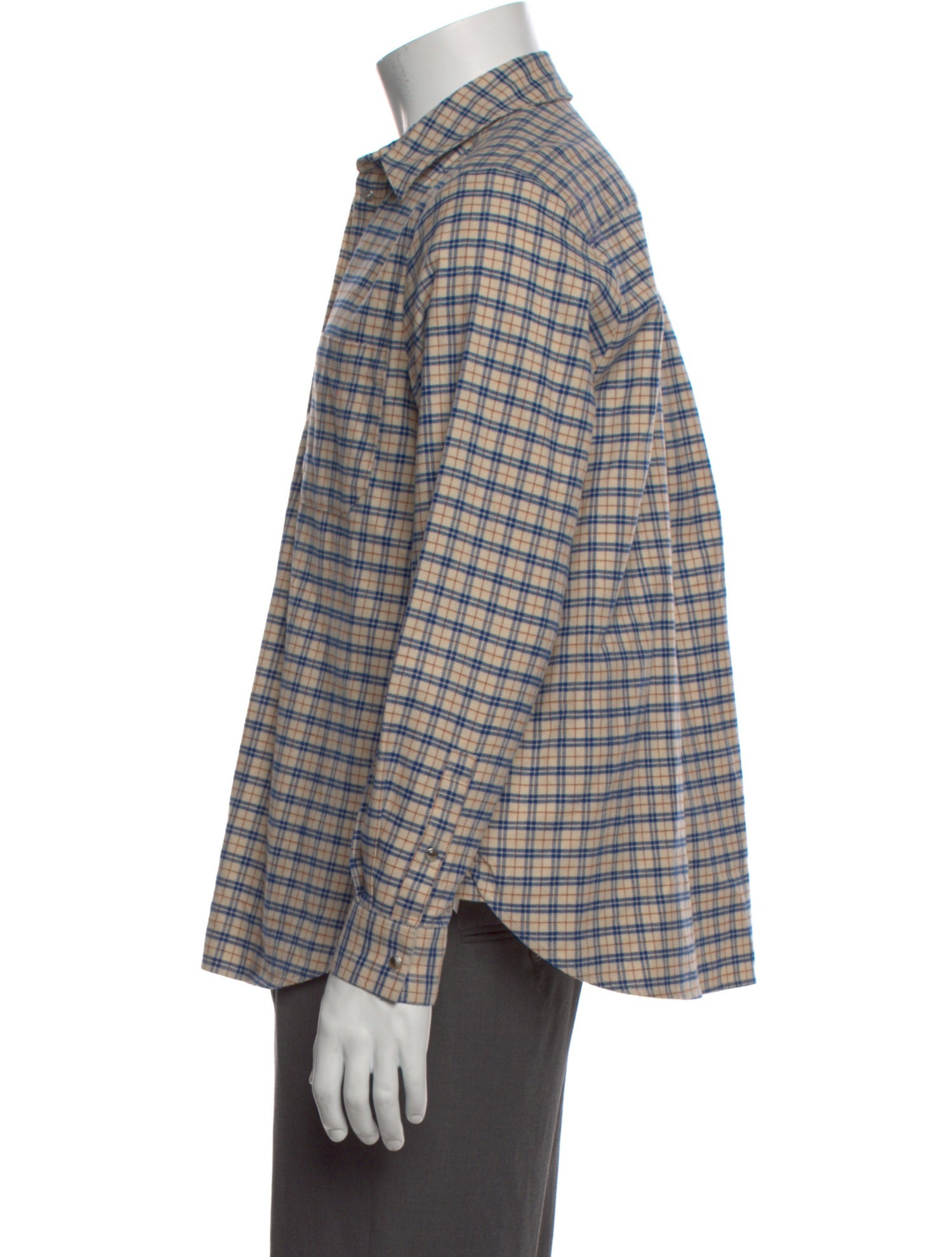 Sézane Plaid Print Long Sleeve Shirt