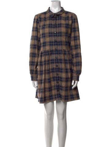 Pre-owned Sézane Wool Mini Dress In Brown