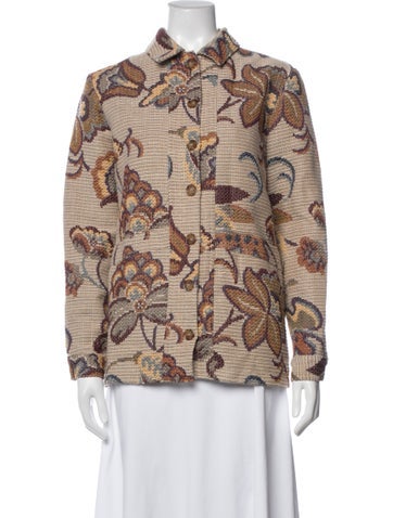 Pre-owned Sézane Floral Print Jacket In Multicolor