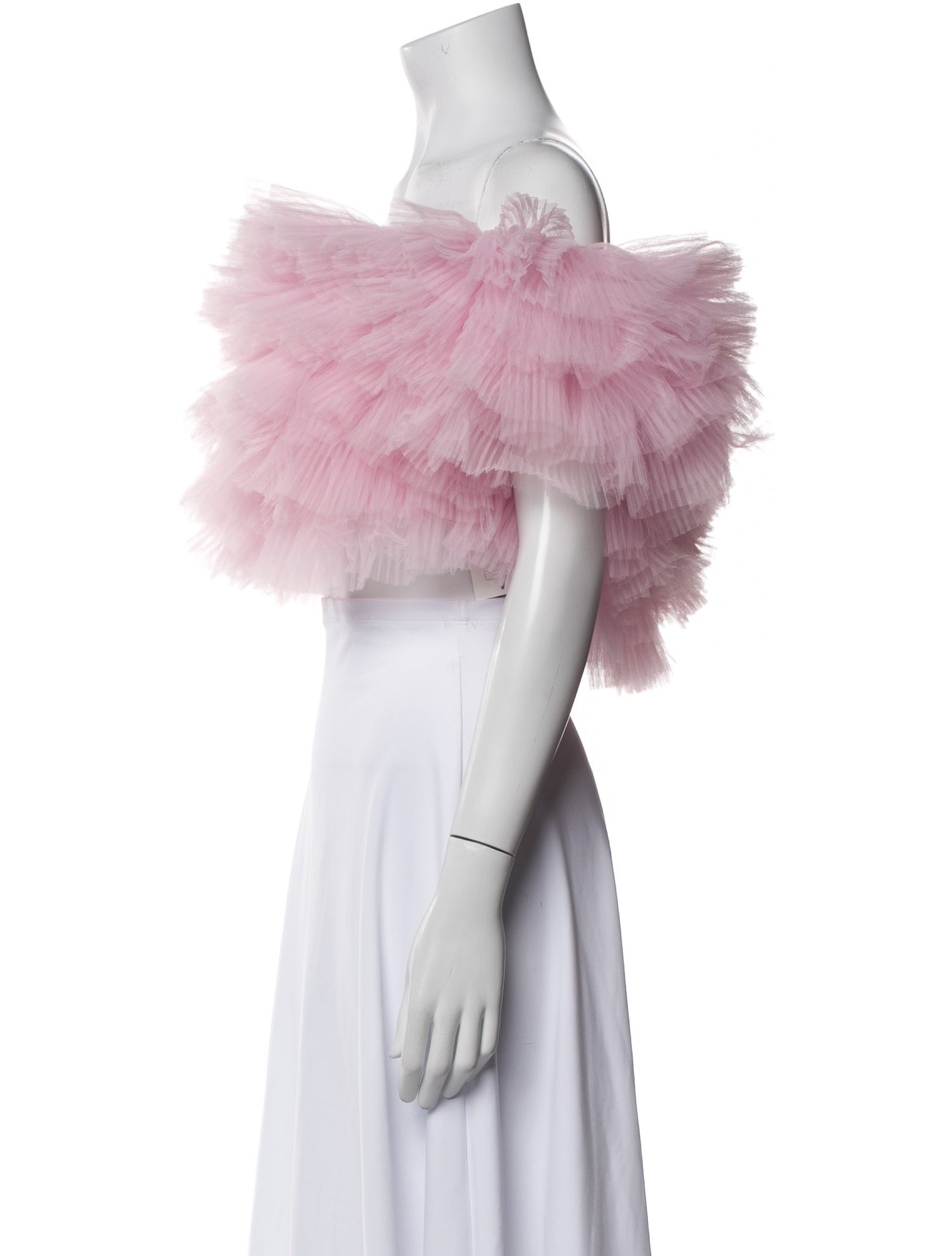 Selezza Off-The-Shoulder Short Sleeve Crop Top