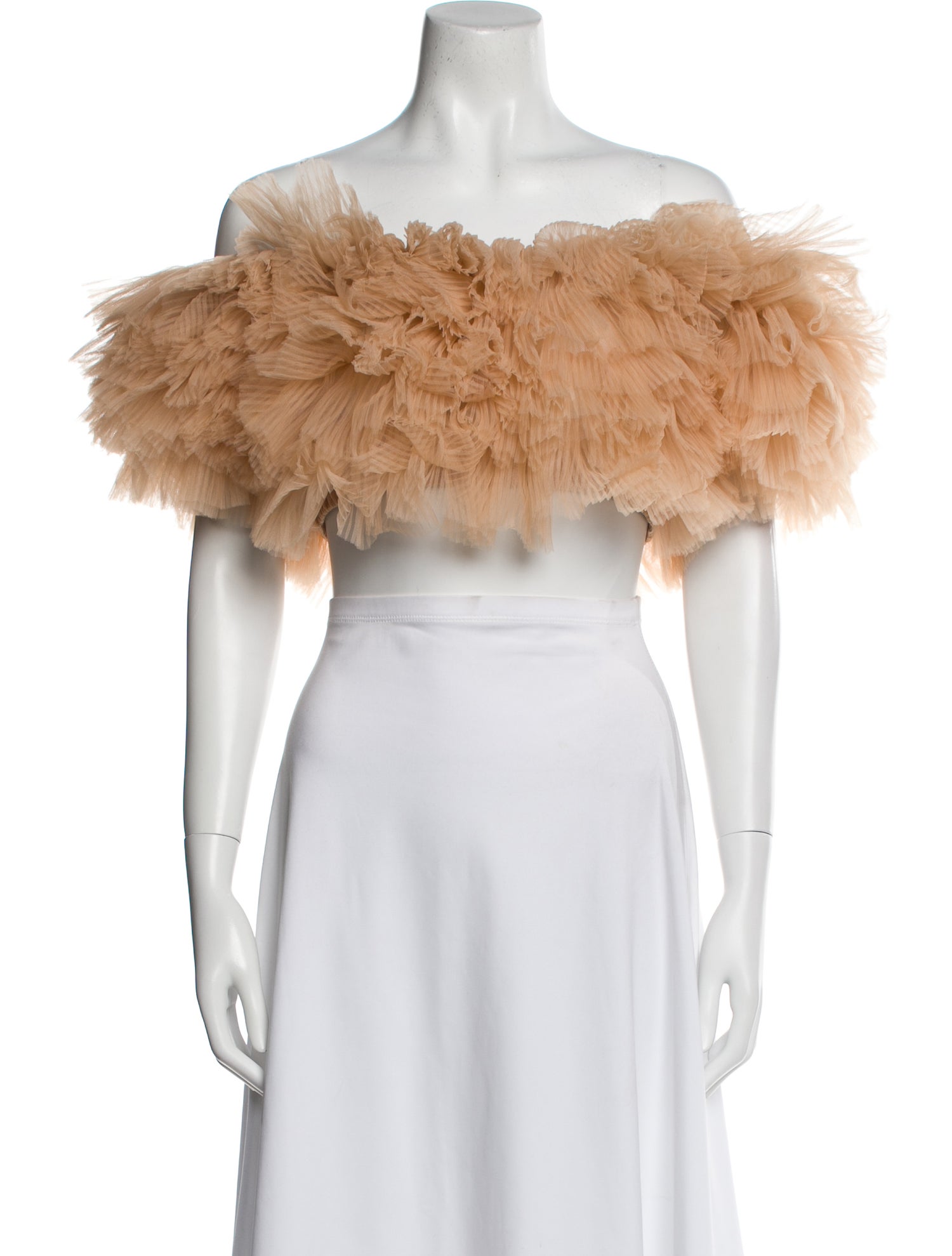 Selezza Off-The-Shoulder Short Sleeve Crop Top