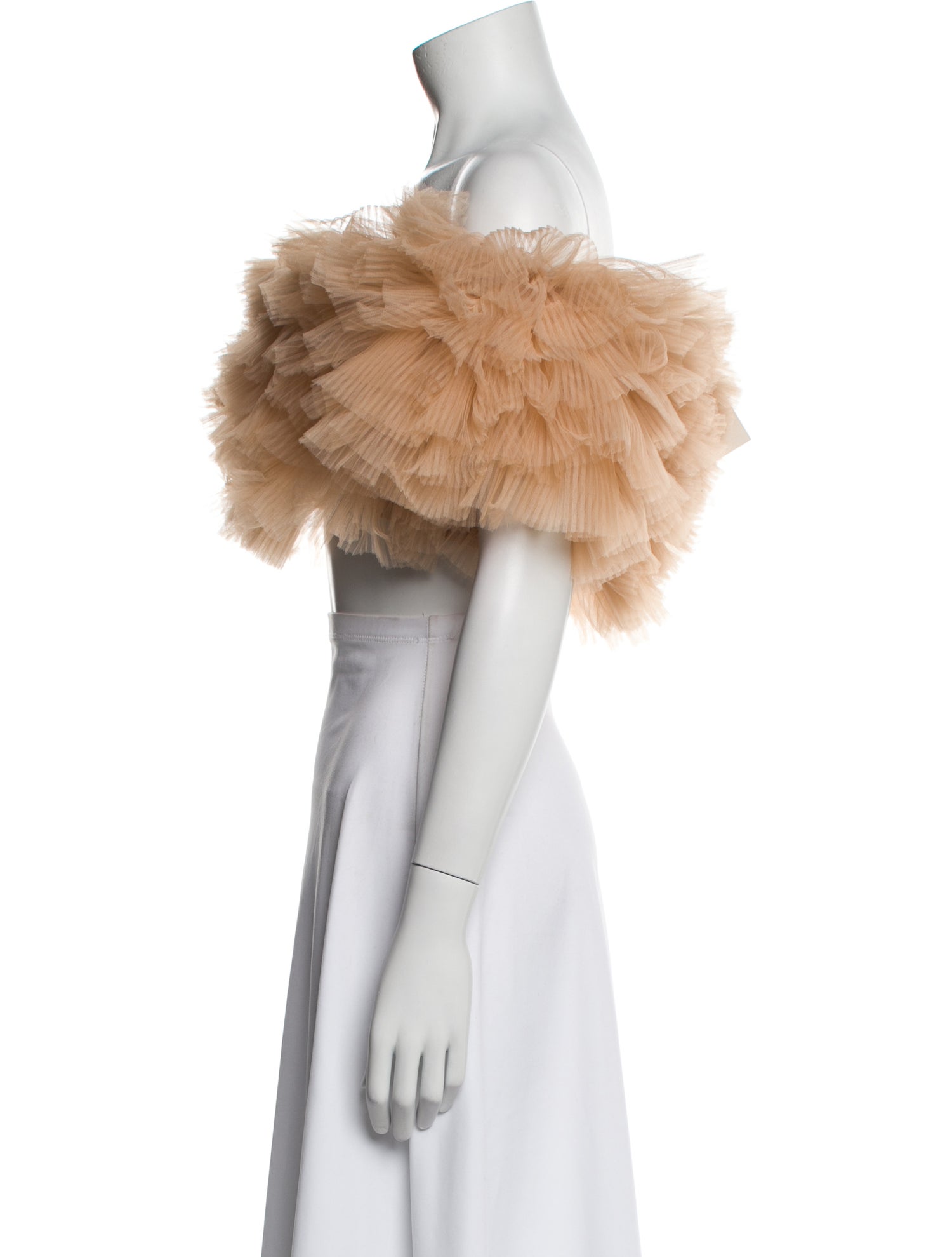 Selezza Off-The-Shoulder Short Sleeve Crop Top