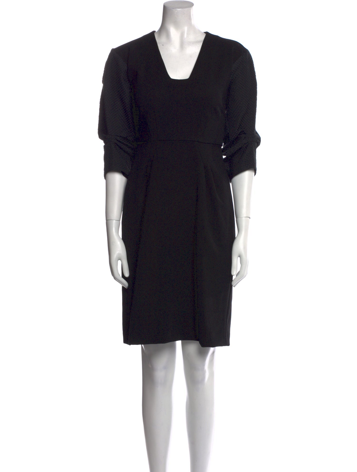 Schumacher Fur Co. Square Neckline Knee-Length Dress