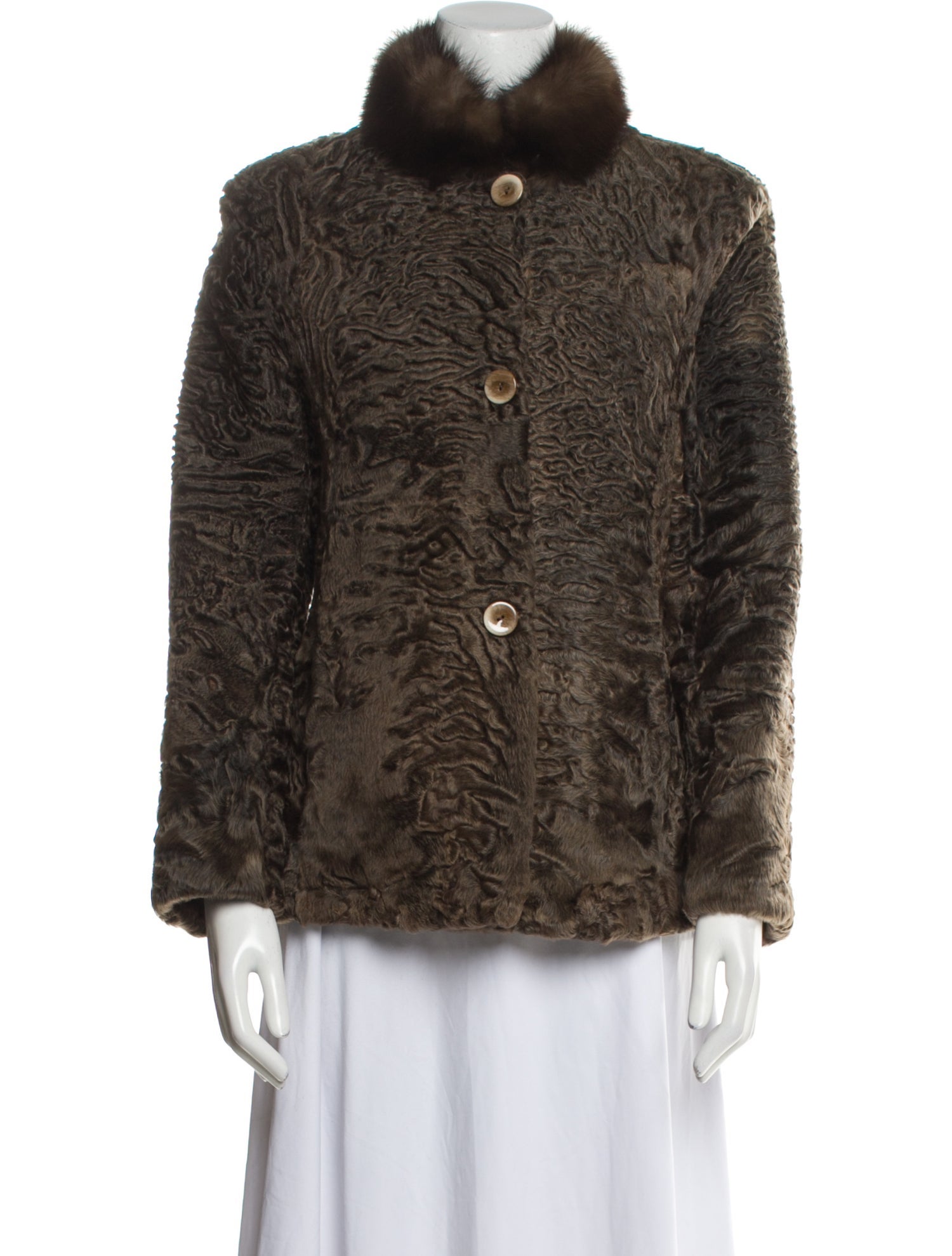 Schumacher Fur Co. Shearling Animal Print Fur Jacket