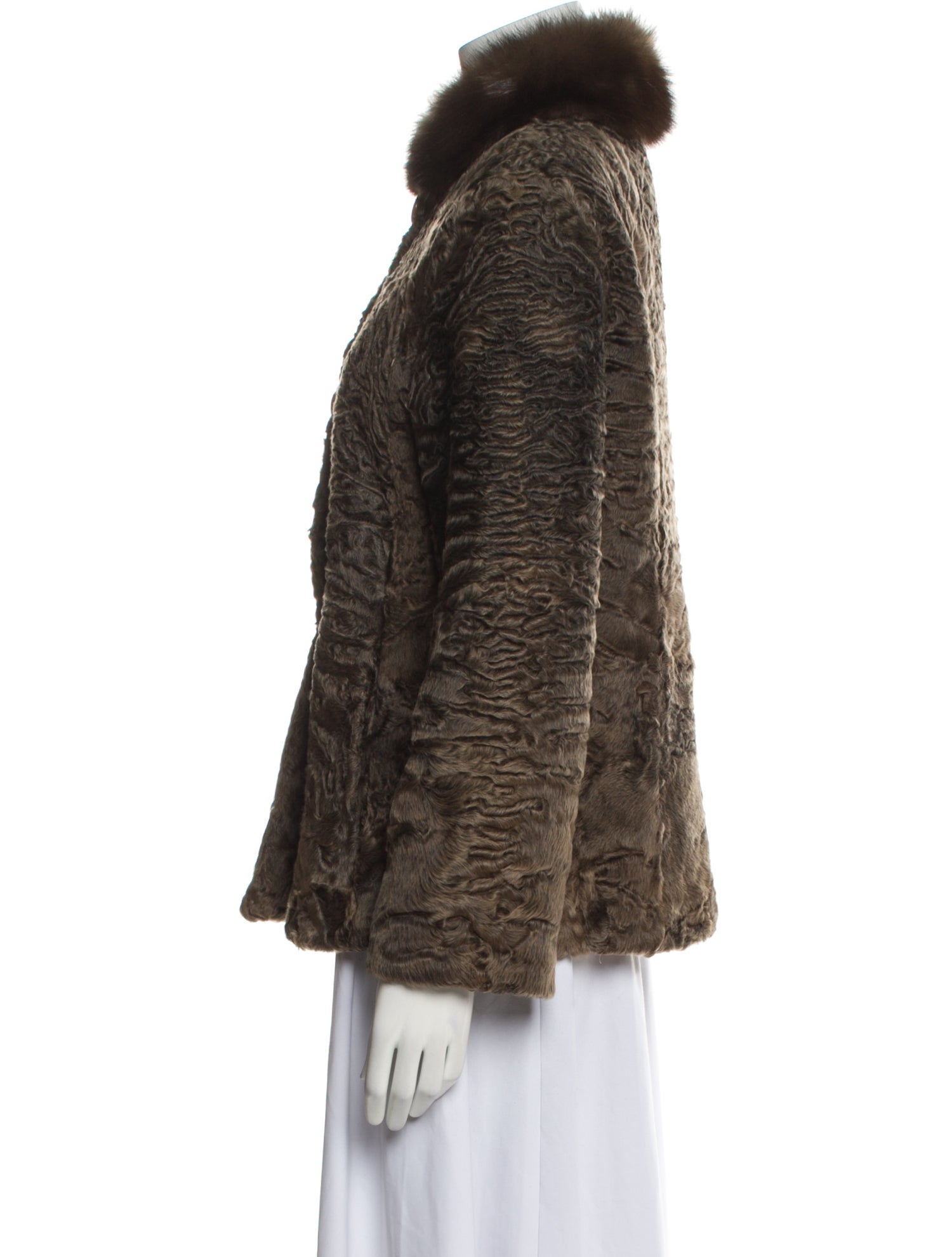 Schumacher Fur Co. Shearling Animal Print Fur Jacket