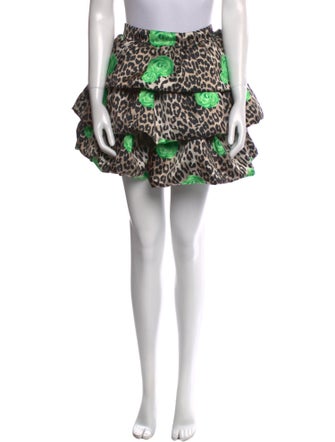 Caroline Bosmans Animal Print Mini Skirt
