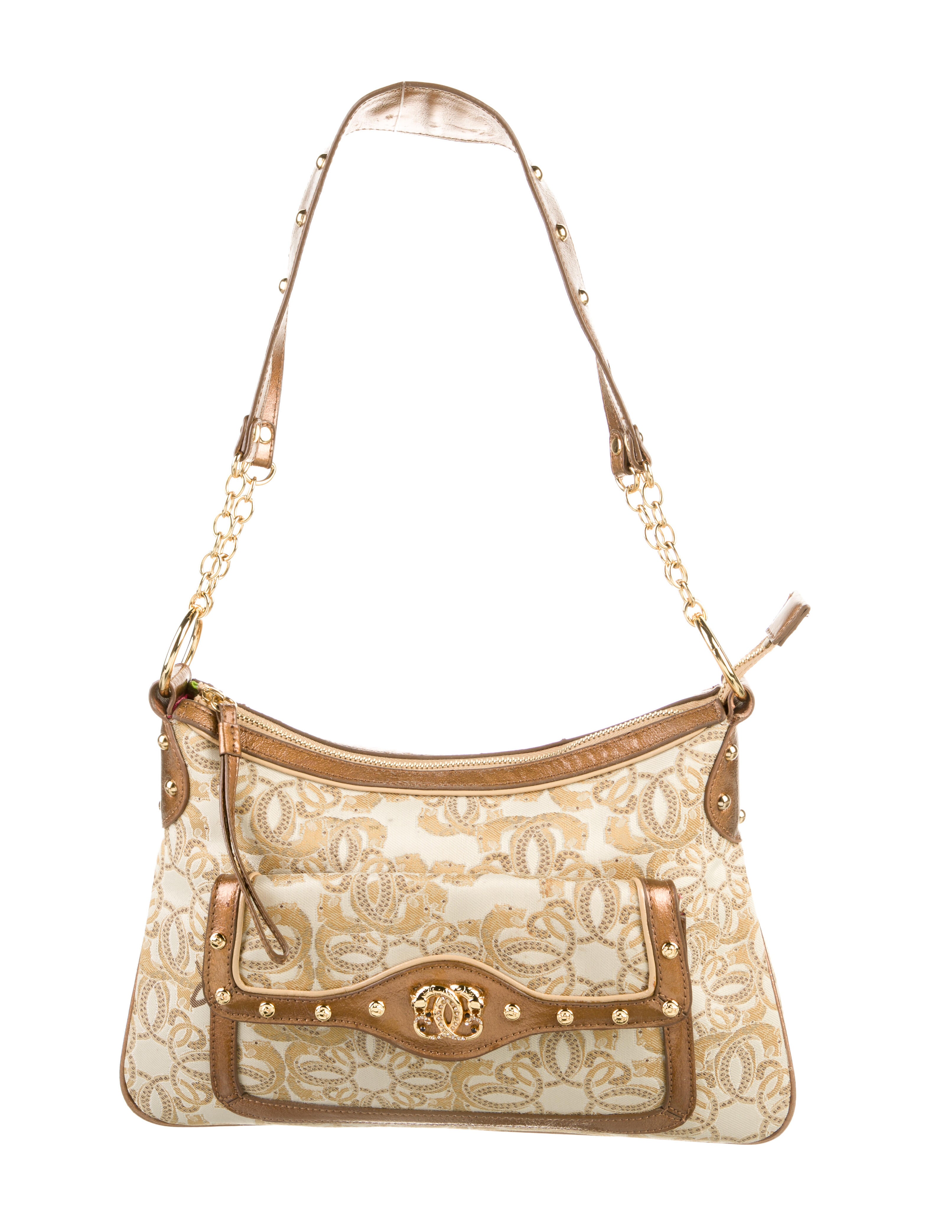 Sharif Leather Trimmed Shoulder Bag