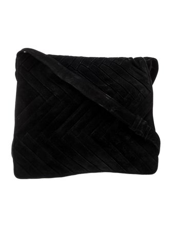 Sharif Suede Flap Shoulder Bag