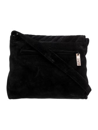 Sharif Suede Flap Shoulder Bag