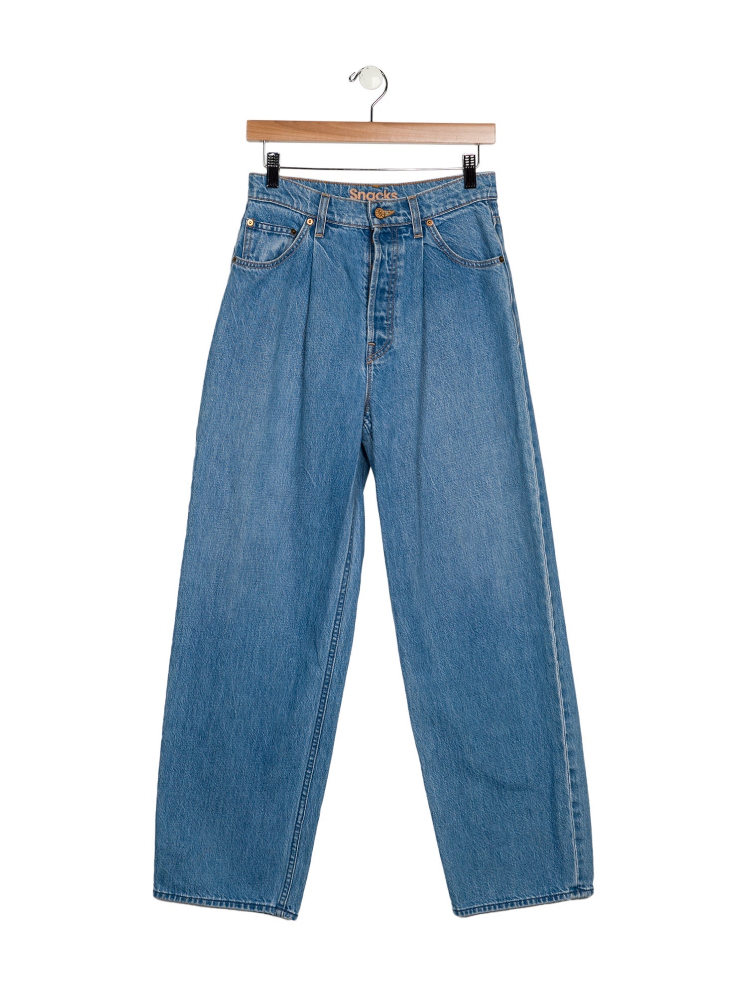 SNACKS! from Mother Mid-Rise Wide Leg Jeans