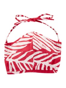 Studio 189 x Fashion Our Future 2020 Red Palm Leaf Mask