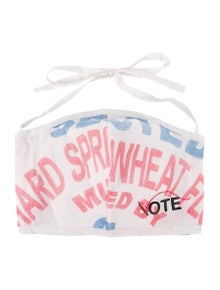 Studio 189 x Fashion Our Future 2020 White Flower Sack Mask