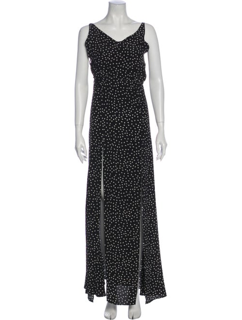 Stone Cold Fox Printed Long Dress Black