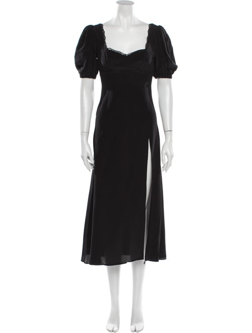 Stone Cold Fox Silk Long Dress Black