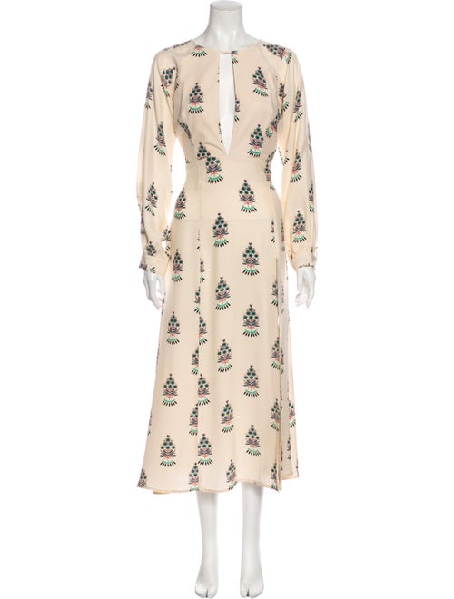 Stone Cold Fox Silk Long Dress Brown