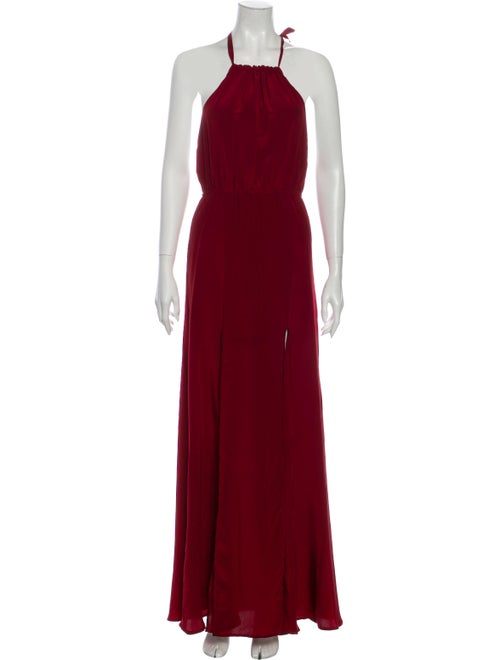 Stone Cold Fox Silk Long Dress Red