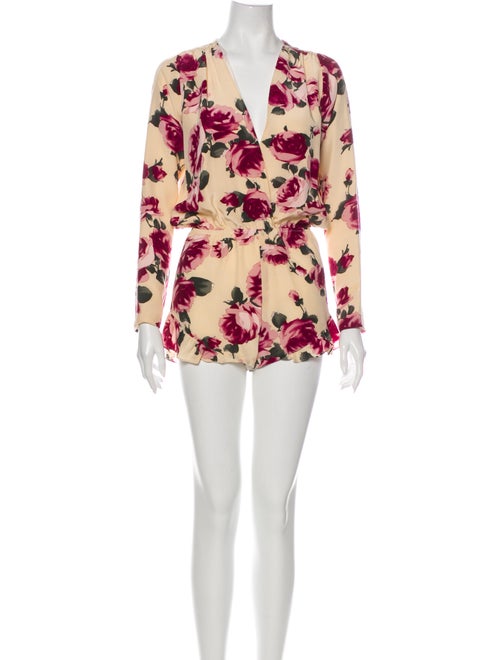 Stone Cold Fox Floral Print V-Neck Romper