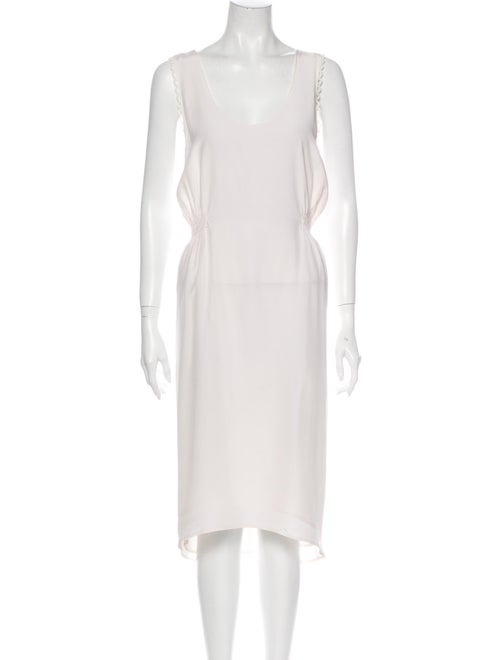 Stone Cold Fox Scoop Neck Midi Length Dress White