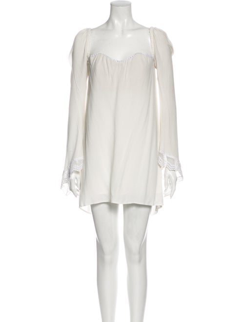 Stone Cold Fox V-Neck Mini Dress White