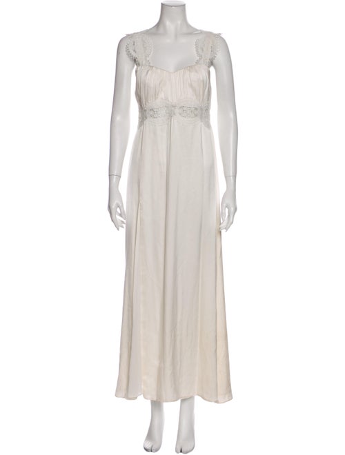 Stone Cold Fox Silk Long Dress White