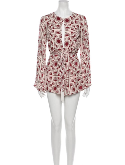 Stone Cold Fox Silk Printed Romper