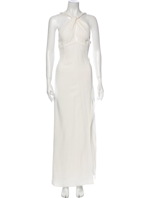 Stone Cold Fox Halterneck Long Dress White