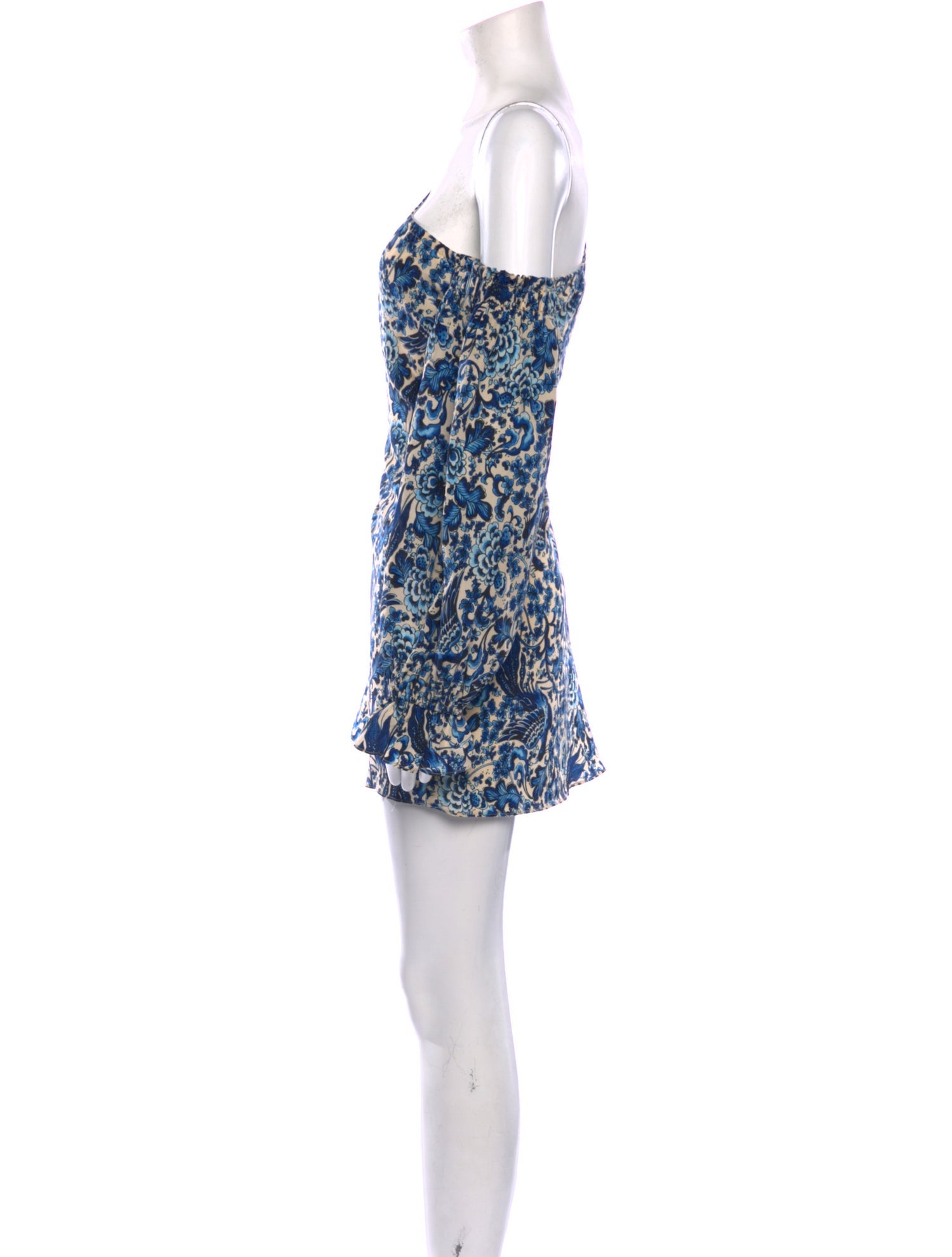 Stone Cold Fox Floral Print Mini Dress - Blue Dresses, Clothing -  WSFOX24353 | The RealReal