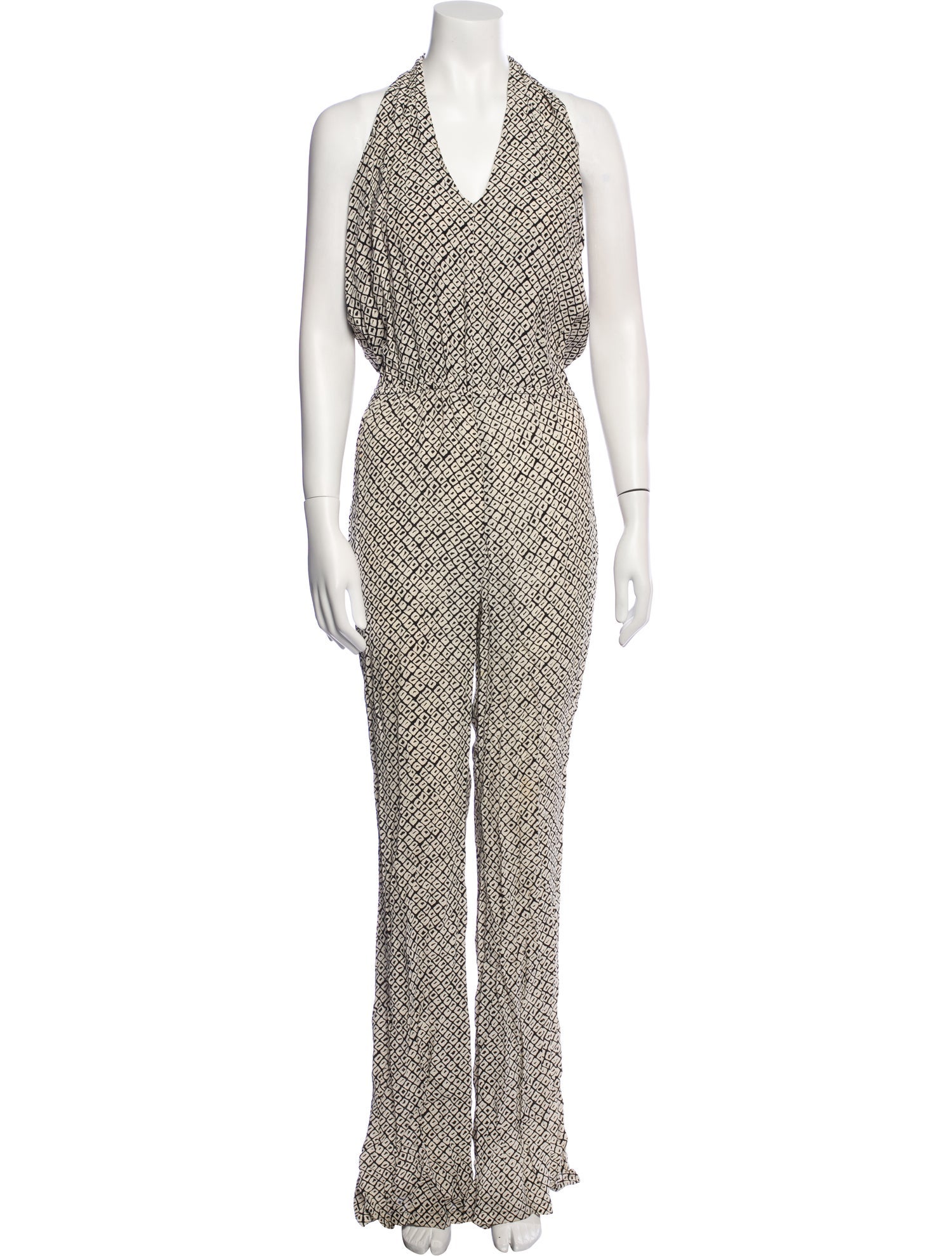 Stone Cold Fox Printed V-Neck Jumpsuit