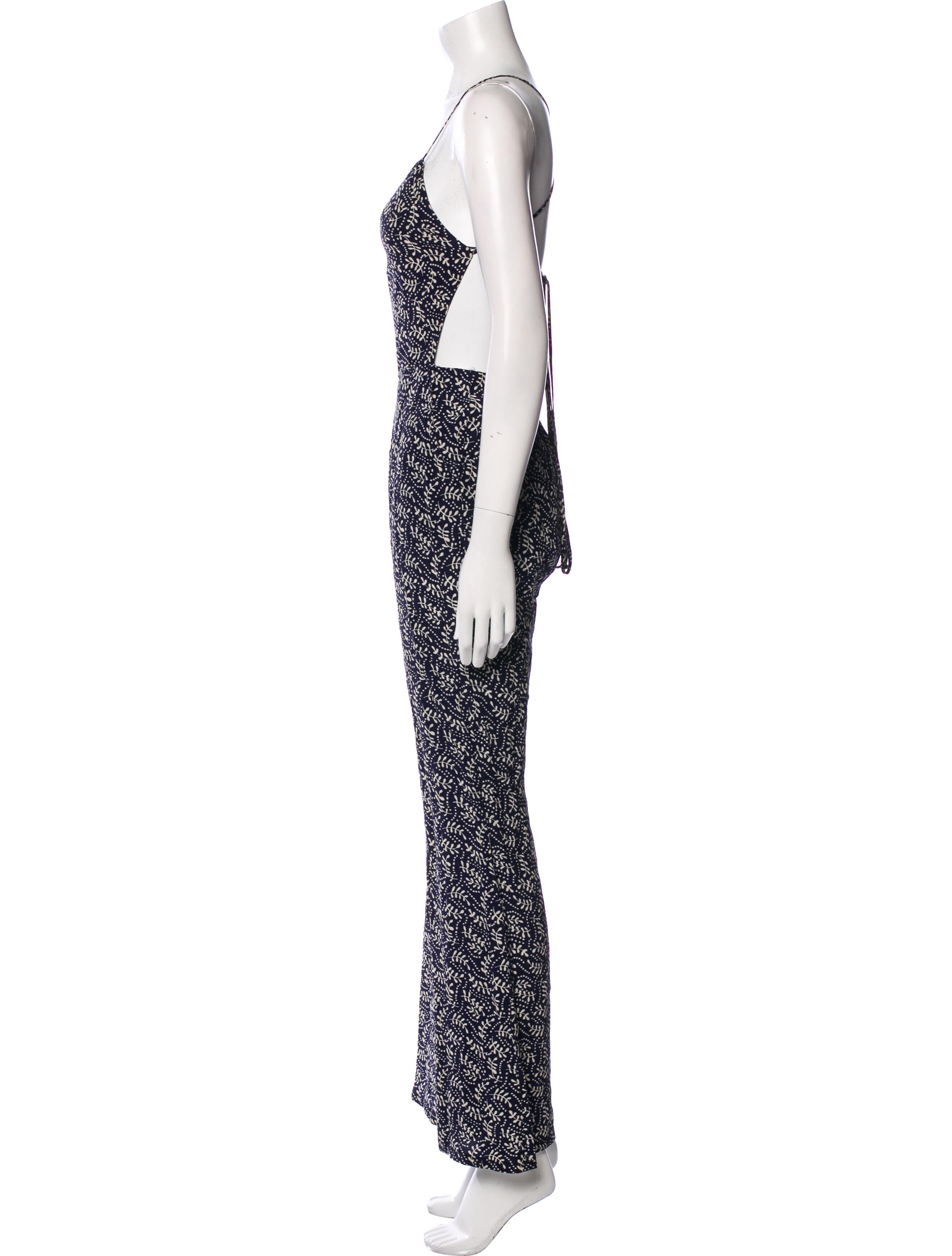 Stone Cold Fox Printed Square Neckline Jumpsuit