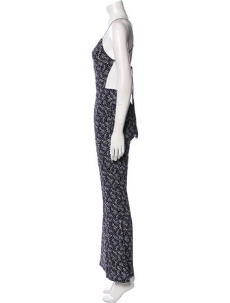 Stone Cold Fox Printed Square Neckline Jumpsuit