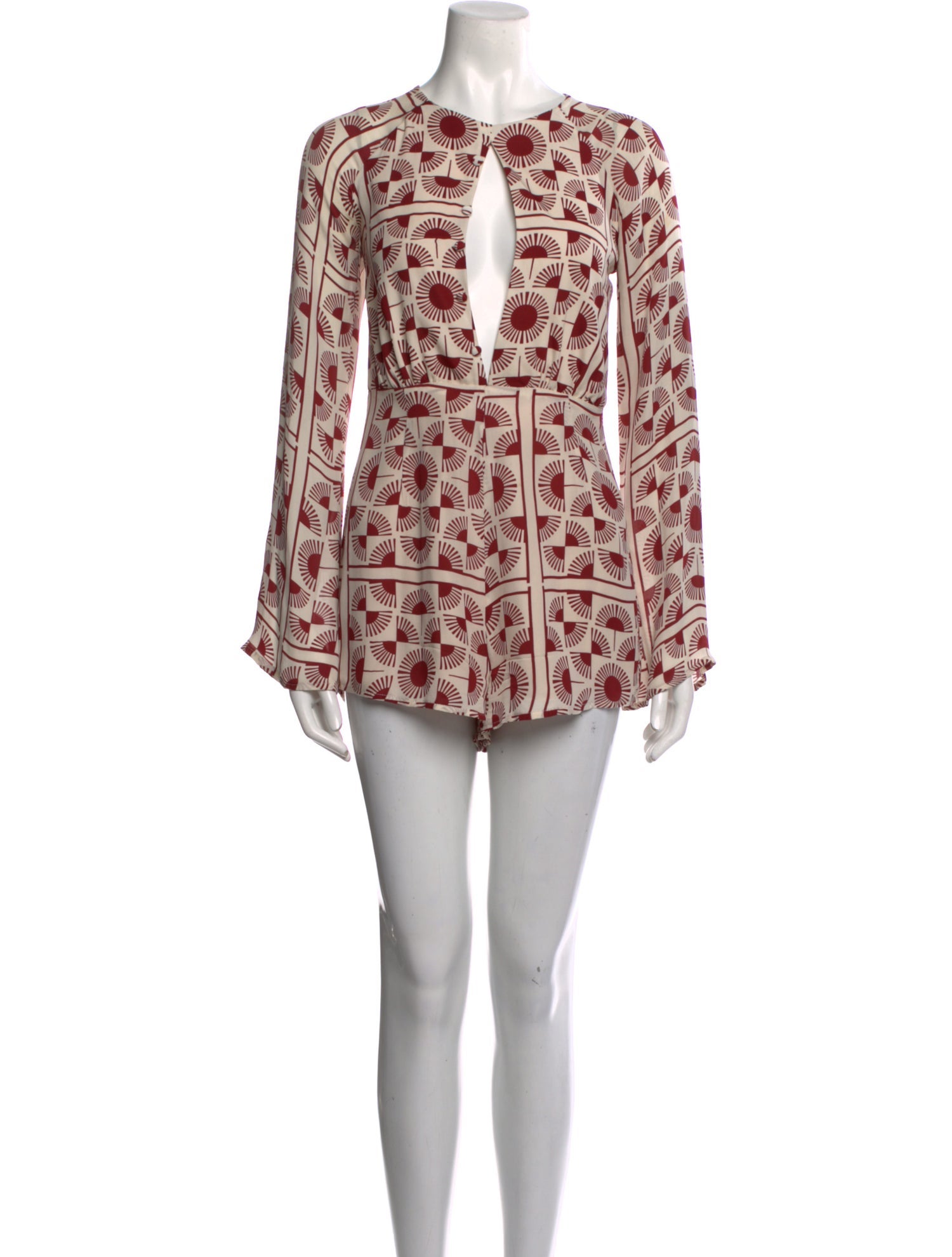 Stone Cold Fox Silk Printed Romper