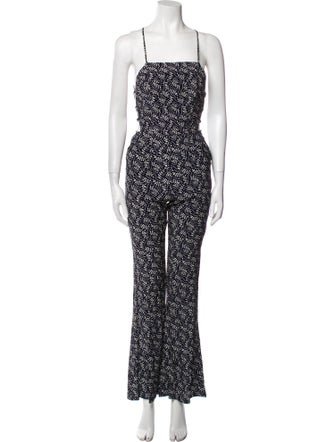 Stone Cold Fox Printed Square Neckline Jumpsuit