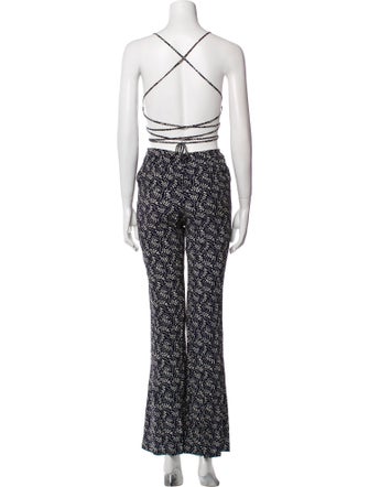 Stone Cold Fox Printed Square Neckline Jumpsuit
