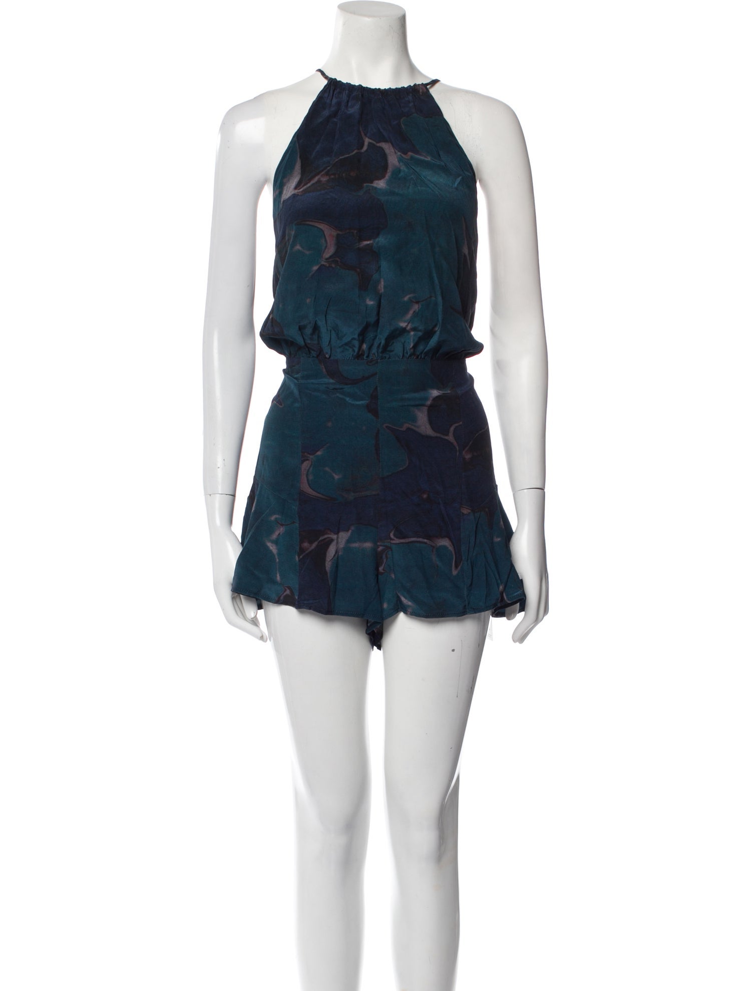 Stone Cold Fox Silk Crew Neck Romper