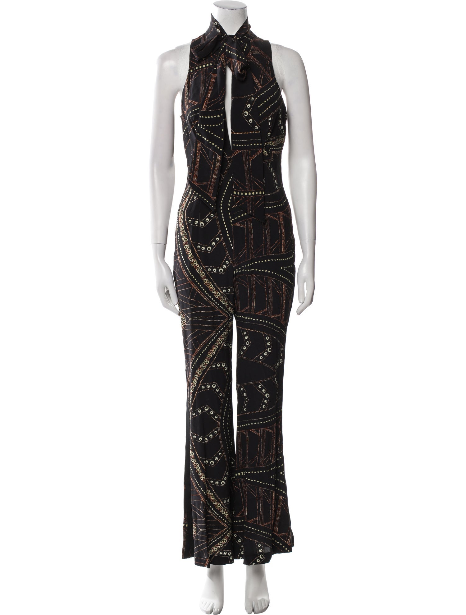 Stone Cold Fox Silk Printed Jumpsuit