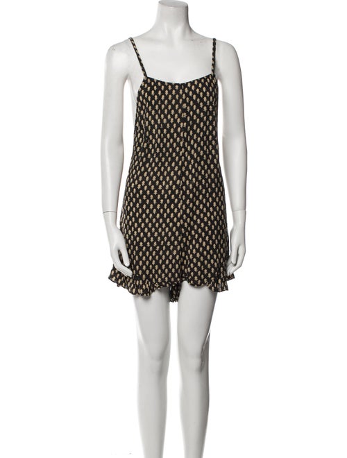 Stone Cold Fox Printed Square Neckline Romper