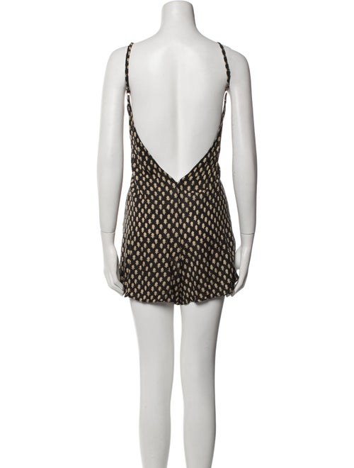 Stone Cold Fox Printed Square Neckline Romper