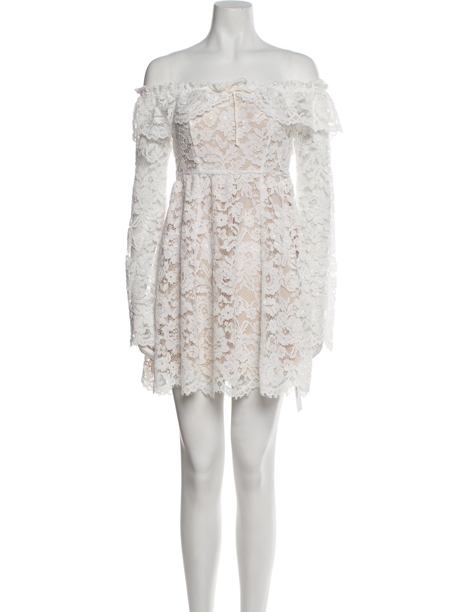 Stone Cold Fox Lace Pattern Mini Dress