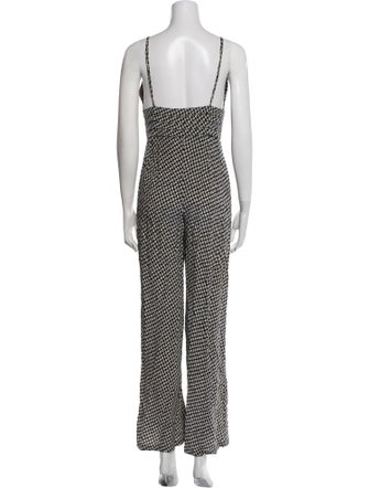 Stone Cold Fox Polka Dot Print V-Neck Jumpsuit