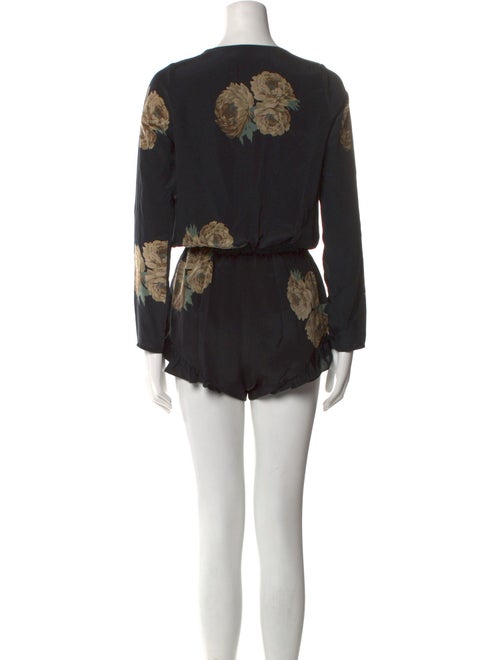 Stone Cold Fox Silk Floral Print Romper
