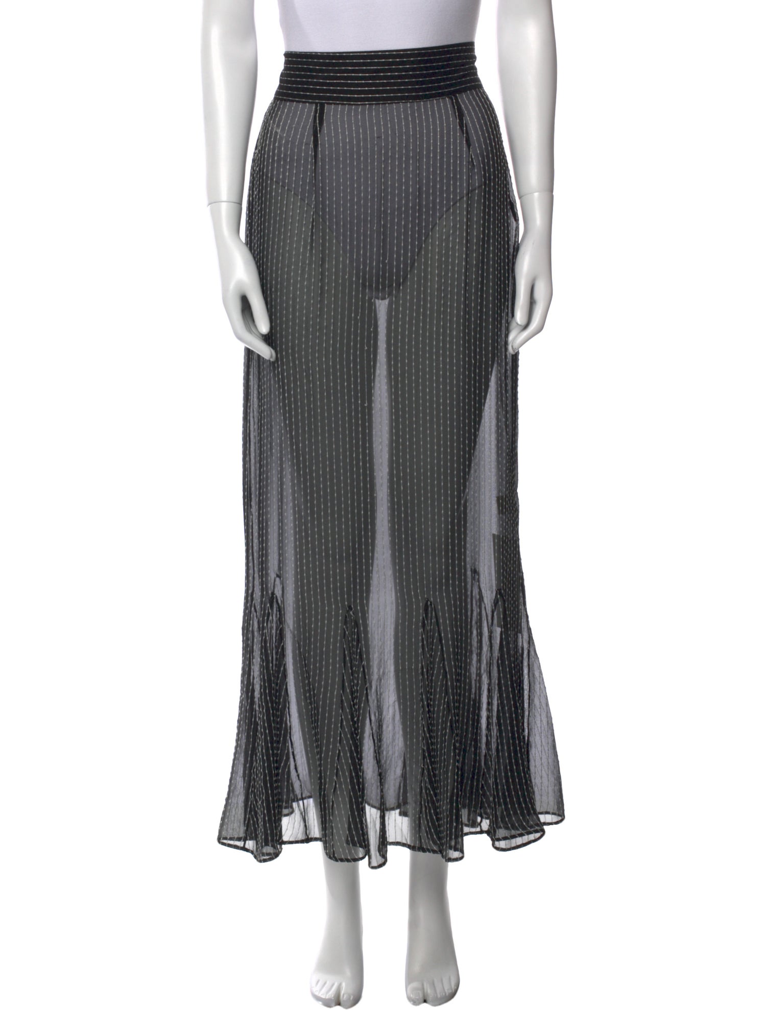 Stone Cold Fox Silk Long Skirt