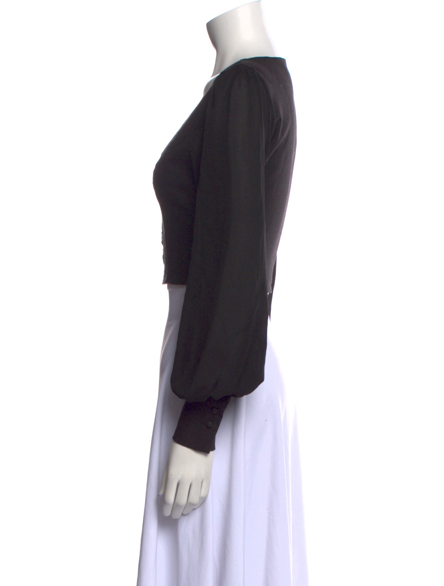 Stone Cold Fox Square Neckline Long Sleeve Crop Top