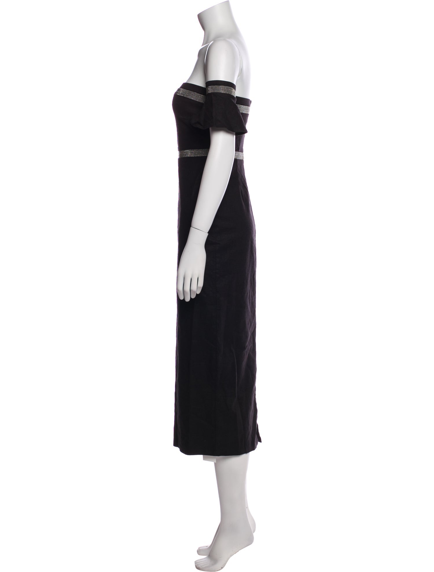 Stone Cold Fox Linen Midi Length Dress