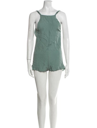 Stone Cold Fox Silk Square Neckline Romper