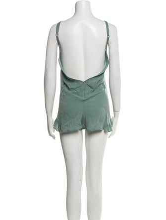 Stone Cold Fox Silk Square Neckline Romper