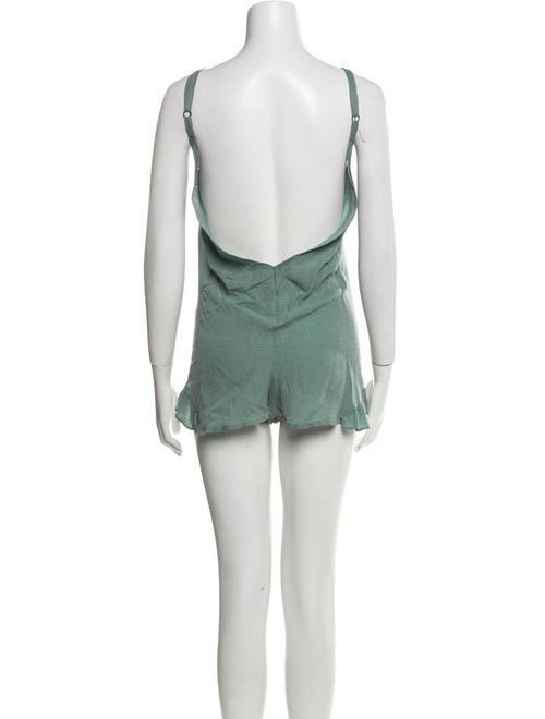 Stone Cold Fox Silk Square Neckline Romper